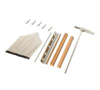 Mbira - Set di 17 pezzi di ricambio con chiavi in acciaio minerale, per ponte, martello per riparazione percussioni manuali
