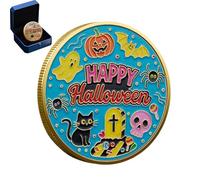 Mbiyhggta Halloween Coin - Halloween Souvenir Challenge Coin | Regalo del collezionista di Memoria di Memoria per Gli Amici Donne Padre Madre Famiglia Adulta