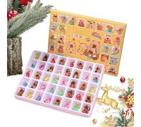 Mbiyhgta Calendario 'Avvento Natale 2025,24 giorni contando fino a Natale con figura di Capibara, per borse natalizie per giovani adulti bambini - feste natalizie casa camera da letto finestra