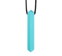 Mbiyhgta Collana da masticare - Ciondolo da masticare con gemme, design sicuro e morbido dei gioielli sensoriali, materiale senza silicone resistente ai morsi, supporto calmante per stimolazione
