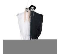 Mbiyhgta Decorazioni da giardino di Halloween per coppia, decorazione per esterni, Halloween, da sposa e da sposo, decorazione per la casa spaventosa di fantasma agli occhi, resistente alle