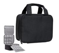 Mbiyhgta Organizer da viaggio per elettronica, custodia per cavi elettronici, borsa da trasporto con scomparti, organizer per cavi per elettronici, Nero, Refer to description, Unisex