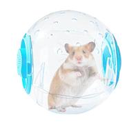 Mbiyhgta Palla da corsa per criceti, giocattolo per criceti, traspirante, silenziosa, 17,8 cm, palla per criceto nano, trasparente, 7