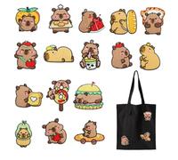 Mbiyhgta Patch di ricamo termoadesive | Patch Capybara da stirare | Distintivi Estetici Adesivi di Riparazione Per Zaino Abbigliamento Uomo Donna Cappello E Decorazione