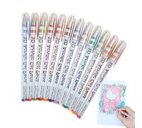Mbiyhgta Penna 3D - Colori acrilici per adulti | colorata, Marcatori per disegni a base d'acqua, Matite colorate a base d'acqua per carte di pietra Doodle Canvas Scrapbook Paper