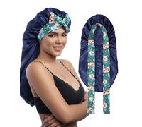 MBJERRY Cuffia per Capelli in Seta Lunga per Dormire - Silk Bonnet Cuffia per Capelli in Raso Regolabile per Dormire da Donna