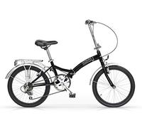 MBM Easy Pieghevole 20' Acc 6V, Bici Unisex Adulto, Nero A01, XX