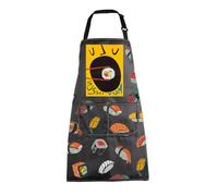 MBMSO Grembiule da sushi con tasche regalo per sushi chef carino grembiule con stampa di sushi per gli amanti del sushi divertente regalo per sushi grembiule per fare sushi, Sushi Yum Grembiule - b,