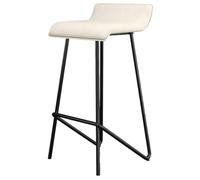 MBNKMEBU Sgabelli da bar in pelle alti fino al bancone, design moderno senza schienale, sgabelli da bar for interni con gambe in metallo for cucina, sala da pranzo, pub e bistrot(Beige B,75cm)