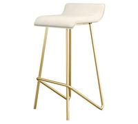 MBNKMEBU Sgabelli da bar in pelle alti fino al bancone, design moderno senza schienale, sgabelli da bar for interni con gambe in metallo for cucina, sala da pranzo, pub e bistrot(Beige A,75cm)