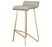 MBNKMEBU Sgabelli da bar in pelle alti fino al bancone, design moderno senza schienale, sgabelli da bar for interni con gambe in metallo for cucina, sala da pranzo, pub e bistrot(Gray A,65cm)