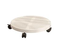 MBNKMEBU Vassoio for sottovaso in Metallo for vasi da Fiori Rotondi, Supporto for Piante con Ruote, Carrello for vasi, Supporto for fioriera Mobile(White,12inch)