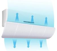 MBOOM Deflettore del condizionatore,Design a rete, resistente e leggero,bianco, 90 x 27 cm
