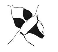 MBPBLKGKCT Set da 2 pezzi da donna, costume da bagno bikini, perizoma e laccetto al collo, for la spiaggia