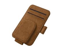 MBPBVRVAF Clip Occhiali Custodia Universale per Occhiali per Auto Occhiali Interni Clip per Occhiali da Sole Cornice Riporre Le Carte Parasole Anti Graffio Porta Occhiali(Brown)