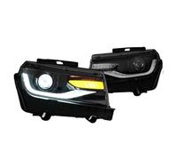MBPBVRVAF Conjunto Faros per Camaro 2014-2015 Proiettore A Doppio Raggio A LED Nero Shell Day Running Luce di Segnalazione Dinamica Faro Anteriore(LHD)