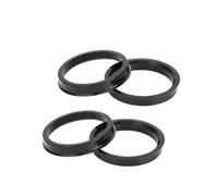 MBPBVRVAF Distanziali Ruota Universale 57.1mm ID 66.6mm OD 4 Pezzi ABS Plastica Nera Hub Centric Anelli Mozzi Ruota Auto Distanziali Forgiati(66.45-57.1)