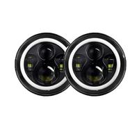 MBPBVRVAF Faro Anteriore 2pc per Land per Rover per Defender 80W Nero 7 "Auto LED Accessori per Fari 7 Pollici Rotondi Fari di Montaggio Fari Anteriori Assy(3)