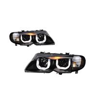 MBPBVRVAF Faro Principale Per Serie 3 Per M3 E46 4 Porte 2002-2006 Fari Auto Gruppo Ottico Anteriore LED DRL Lente Proiettore Aggiornamento Gruppo Fari Anteriori(Low led high led)