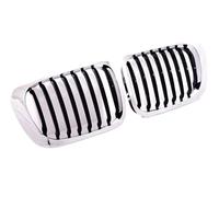 MBPBVRVAF Griglia Paraurti Anteriore per Serie 3 per E46 per Coupé 1999-2003 per Cabrio 2000-2003 Cornice Cromata Griglia Anteriore con Rene Singolo Griglia Radiatore(Single Chrome Black)