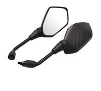 MBPBVRVAF Specchietti Moto per CB 1100 per CRF 1000L per Africa per Twin per CBF 1000 per CB 600F Specchietto Retrovisore in Vetro Bianco Moto Specchietto Retrovisore(Carbon Fiber)
