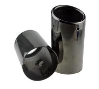 MBPBVRVAF Terminali Scarico per A1 A3 A4 A5 A6L Q3 Q5 Q7 per Golf 6 7 per Octavia per Superb Argento/Nero Punte del Silenziatore Punte Scarico(83mm Black)