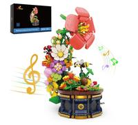 MBricklayer - Kit 20126 con scatola musicale con motivo floreale, collezione botanica, con motivo di insetti, decorazione per la casa, compleanno, San Valentino, Natale, Capodanno, regalo per adulti,