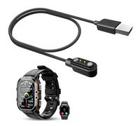 MBROS Compatibile per Cavo USB Compatibile per OUKITEL Smartwatch Orologio Intelligente Uomo 1.96'' BT20 (Nero)