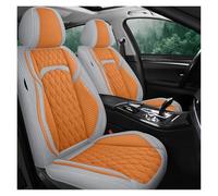 MBROS Set Copri Sedile per Logan 2 per Arkana per Kangoo per Talisman Set Coprisedili Auto Universali Accessori(Grey Orange Front)