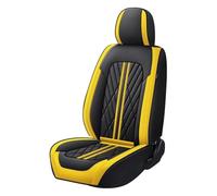 MBROS Set Copri Sedile per Opel per Corsa per Astra K per Insignia per Zafira per Antara Coprisedile per Auto Cuscino per Sedile Accessori per Auto in Pelle PU(Blackyellow)