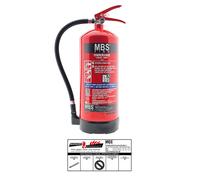 Mbs-Fire ( Ognio ) 6L Wasser-Feuerlöscher GW-6x A / Mp Incl. Supporto U.Placca