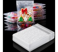 Mbsomnus 200 Pezzi Sacchetti Cellophane Trasparente 7x7 cm Bustine Trasparenti Autoadesivi Plastica Sacchetti Confetti con Pois per Biscotti Caramelle Gioielli Halloween