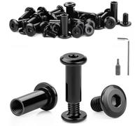 Mbsomnus 25 Pezzi Viti per Mobili M5x16 mm Viti di Collegamento M5 Acciaio Inox A2 V2A Sepolte Dado a Manicotto con Chiave a Sei Punte e Bit a Sei Punte H3 per Mobili Pannelli in Legno Armadi