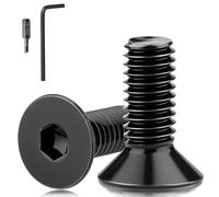 Mbsomnus 30 Pezzi Vite a Testa Svasata M5x16 mm Viti Acciaio Inox A2 V2A Viti a Testa Piatta con Esagono DIN 7991/ISO 10642 Bullone Testa a Brugola Nero Bulloni Meccanico per Mobili Garage Casa