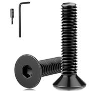Mbsomnus 30 Pezzi Vite a Testa Svasata M5x35 mm Viti Acciaio Inox A2 V2A Viti a Testa Piatta con Esagono DIN 7991/ISO 10642 Bullone Testa a Brugola Nero Bulloni Meccanico per Mobili Garage Casa