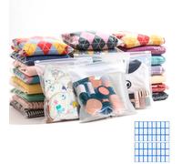 Mbsomnus 35 Pezzi Sacchetti per Vestiti Viaggio 30x40cm Buste per Vestiti Richiudibili Buste per Indumenti Trasparenti Impermeabili per Maglioni Indumenti Scarpe Home Rangement