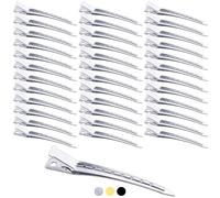 Mbsomnus 36 Pezzi Becchi D'oca per Capelli 9 cm Metallo Becchi per Capelli Argentato Fermagli per Capelli Donna Mollette per Capelli Styling per Salone Donna Casa