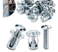 Mbsomnus Ancoraggi Metallo Cavi M6x25, 15 Pezzi Dadi a Fiore Jack Nuts Dadi di Espansione Tasselli Cavi Fissaggi Sottile Kit di Varie Misure per Pareti Sottili Porte Cave Lamiera di Ferro