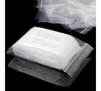 Mbsomnus Bustine Ttrasparenti Richiudibili 200 Pezzi Sacchettini Piccoli 6x9 cm Plastica Alimentare Buste Trasparenti Piccole con Chiusura a Zip per Gioielli Orecchini Caramelle Semi Viti
