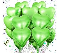Mbsomnus Verde Mela Palloncini Cuore 18 Pollici Palloncini a Forma di Cuore 15 Pezzi Palloncini San Valentino Palloncini Amore per Nozze Decorazione Festa Compleanno San Valentino Fidanzamento Festa