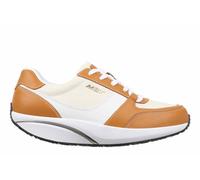 MBT-1997 OBU Scarpe Casual da Donna in Nappa e Tela/Denim. Stile Classico con Chiusura a Lacci. Ammortizzazione e traspirabilità. Perfette per l'uso Quotidiano. Colore Marrone