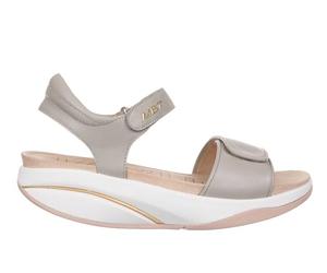 MBT MALIA 2 Sandali Eleganti da Donna in Pelle di Pecora. Calzature Leggere e Comode per la Primavera Estate Calzature Fisiologiche per Comfort e Stabilità. Sandali Moderni con Chiusura. Colore Grigio