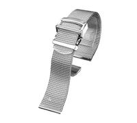 MBUIOPJ Accessori for orologi Chiusura pieghevole Cinturino for orologio in maglia milanese in acciaio inossidabile da 20-22 mm Compatibile con i cinturini della serie IWC PORTOFINO FAMILY(22mm)