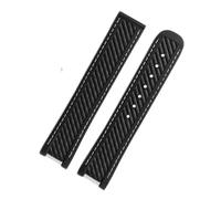 MBUIOPJ Cinturino for orologio in gomma e silicone compatibile con Omega Seamaster 300 AT150 Aqua Terra Ultra Light 8900 con fibbia in acciaio, cinturino blu da 20 mm(Black white no bucke)