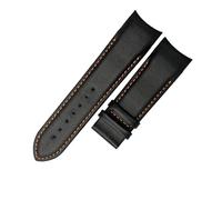 MBUIOPJ Cinturino for orologio in vera pelle di vitello, compatibile con Tissot COUTURIER T035 T035617 627 T035439, fibbia a spazzola da 22/23/24 mm.(Black orange -NK,23mm)