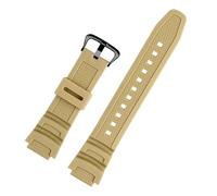 MBUIOPJ Cinturino in gomma compatibile con orologio Casio W-218h / F-108 AE1200 / 1000/1300 Cinturino in resina e silicone(Rice Yellow Black)
