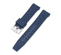 MBUIOPJ Cinturino in gomma e silicone compatibile con Swatch X Blancpain for Fifty Fathoms da uomo e da donna, con estremità curva, impermeabile, sportivo, Five Ocean, 22 mm(Royal blue)