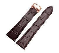 MBUIOPJ Cinturino in pelle di vacchetta compatibile con il cinturino for orologio da uomo Cartier W7100060 da 22 mm, 23 mm, 24 mm, 25 mm(Brown Rose Gold,18mm)
