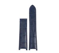 MBUIOPJ Compatibile con Cartier PASHA Fibbia pieghevole Cinturino for orologio Pelle di mucca Uomo Donna Cinturino for orologio 21x15m 20x12mm 18x10mm Accessori for cinturini da polso(Blue no buckle,2