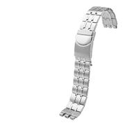 MBUIOPJ Compatibile con cinturino in ceramica for orologio Swatch da 19 mm e 21 mm YCS YAS YGS YLS, cinturino in acciaio nero for orologio da uomo e da donna.(Silver,21mm)